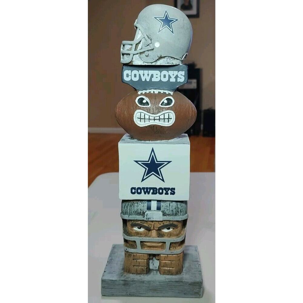 Dallas Cowboys NFL 15 Inch Tiki Totem Pole Statue